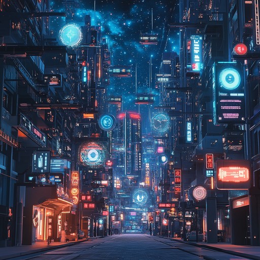 An instrumental synthwave piece that captures the essence of solitude during a midnight walk in a futuristic city, blending lush synth textures with haunting melodies to evoke feelings of reflection and serenity.