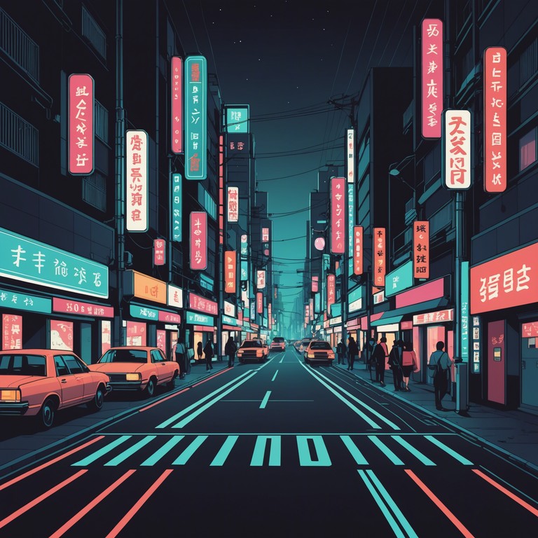 This track encapsulates the essence of a thrilling night in tokyo, mixing pulsating synthesizer beats with traditional japanese instruments, creating an auditory experience of vibrant urban life and cultural depth.