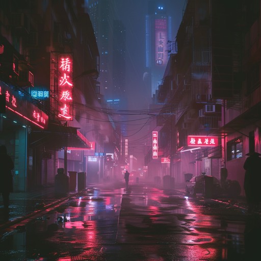 Experience a city's sinister pulse through dark, foreboding rhythms and industrial synths echoing unseen dangers in its shadows.