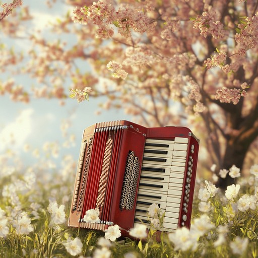 An instrumental piece that captures the essence of playful dances in blooming meadows during spring, featuring lively accordion melodies that bring a sense of joy and whimsy.