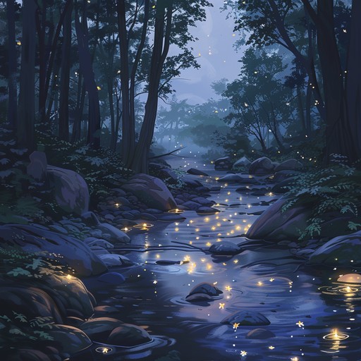 Immerse yourself in a calming lullaby that weaves gentle melodies with ambient forest sounds, creating a mesmerizing atmosphere to lull you into a peaceful slumber. Birds chirp softly in the background, and a serene stream flows quietly, bringing the tranquility of nature into a perfect sleep inducing symphony.