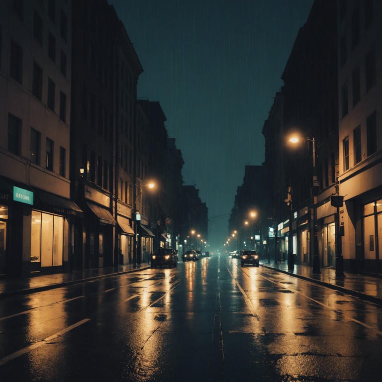 This track captures the essence of walking through dimly lit, empty urban streets, enveloped by a deep sense of introspection and solitude. The music emulates the echo of footsteps on wet pavement, blending elements of pop rock with a darker, more introspective tone.