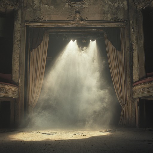 In an old, abandoned theater, spirits of past performances are reawakened through the eerie, yet beautiful sounds of an orchestra. Each note reverberates off the dilapidated walls, telling a story of glory, decline, and haunting memories. This piece captures the essence of what once was and what still lingers in the air.