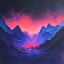 an ethereal synthwave odyssey through neon lit cosmic realms