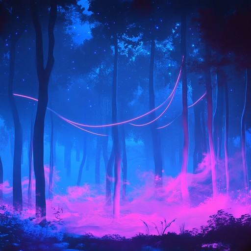 The track is an ambient exploration of a dream world, blending ethereal synths with haunting melodies to create a surreal and otherworldly atmosphere. Listeners are transported through shifting soundscapes that evoke a sense of wandering through a neon lit forest in the depths of night, where reality and dreams intertwine.