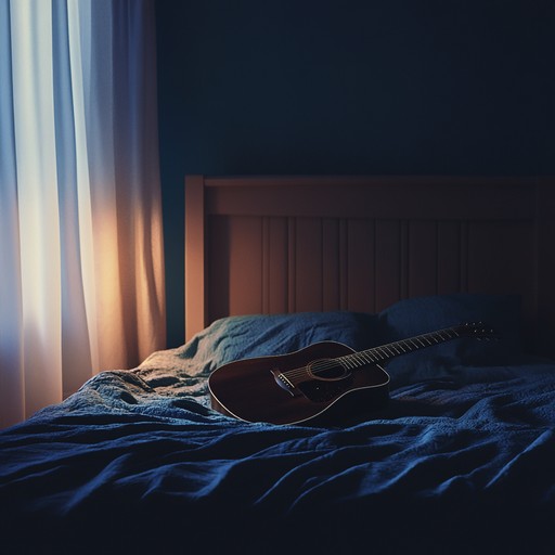 A calm and reflective instrumental piece featuring gentle acoustic guitar strums, conveying a sense of peace and introspection during solitary evenings. The music flows softly, inviting listeners to immerse in their own thoughts.