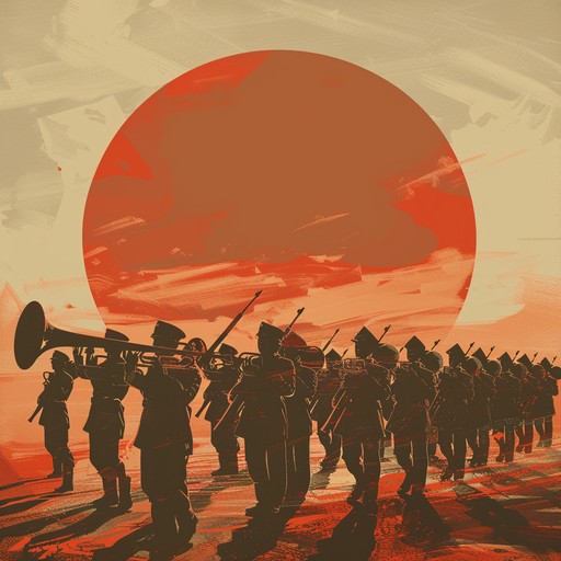 This compelling instrumental track merges powerful orchestral strings and bold brass to honor and celebrate military courage and valor. With rhythmic precision and dynamic swells, it paints a vivid picture of determined troops marching forward, inspiring a sense of pride and triumph.