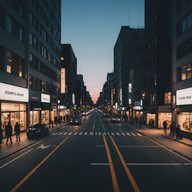 upbeat rhythms under cityscape lights