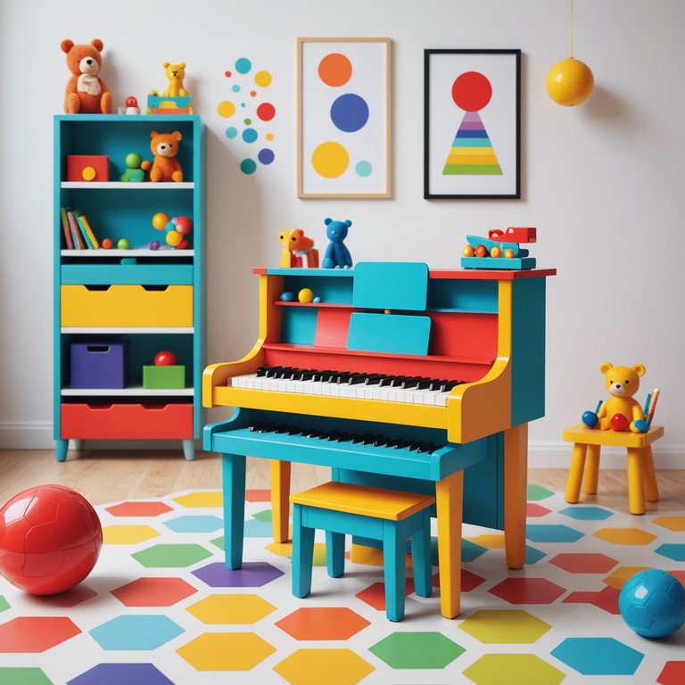 Imagine a child's playroom coming alive with mesmerizing, twinkling notes produced solely by toy instruments. This track transports listeners into a whimsical world where every squeak and chime resonates with the innocence and wonder of childhood. The composition weaves delicate toy piano melodies with soft, rhythmic beats of a toy drum, crafting an enchanting, dreamlike atmosphere ideal for animation soundtracks or children’s programming.