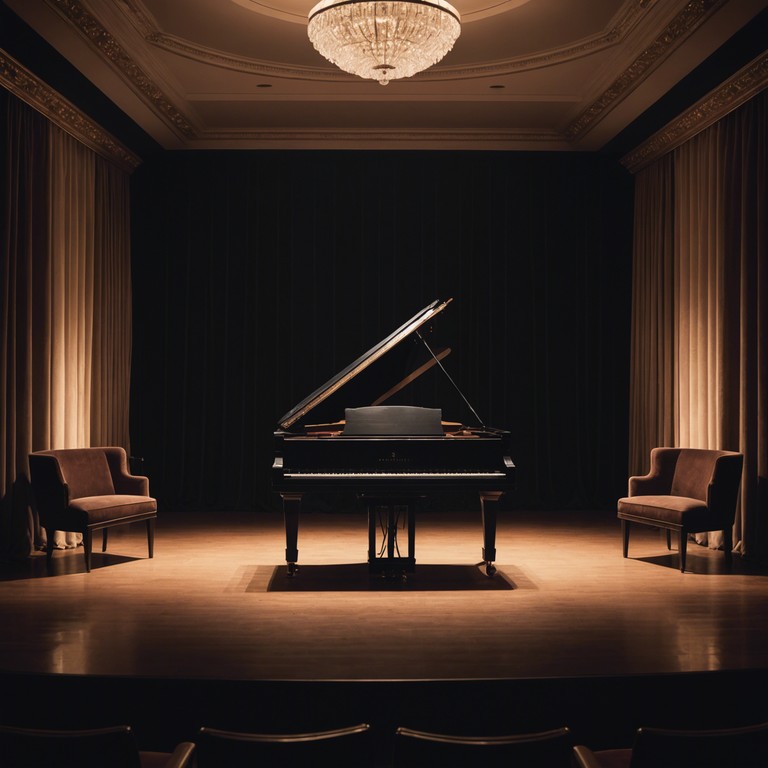 Set beneath the dim glow of cabaret lights, this tranquil instrumental piece evokes a sense of soothing melancholy, blending gentle piano melodies with the ambient noises of a quiet nightlife scene. As each note plays, the song conjures image of a deserted stage after the final show, with lingering traces of the performance in the air.