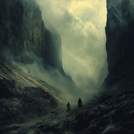 Intensely rhythmic guitar work interwoven with mysterious echoes creates a haunting atmosphere. The track brings to life the suspense and heroic standoff in an ancient, eerie canyon. Percussions enhance the tension, making the listener feel part of the duel.