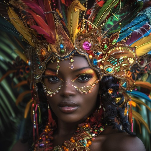 The track captures the essence of a lively carnival with pulsating drum beats and infectious melodies, making you feel like you're dancing through the streets during a festive parade. The music includes bursts of colorful instrumentation layered over a dynamic rhythmic foundation to emulate the spirit of celebration and joy.