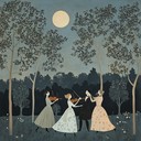 string quartet plays in moonlit elegance