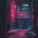 an industrial rock anthem in neon lit darkness