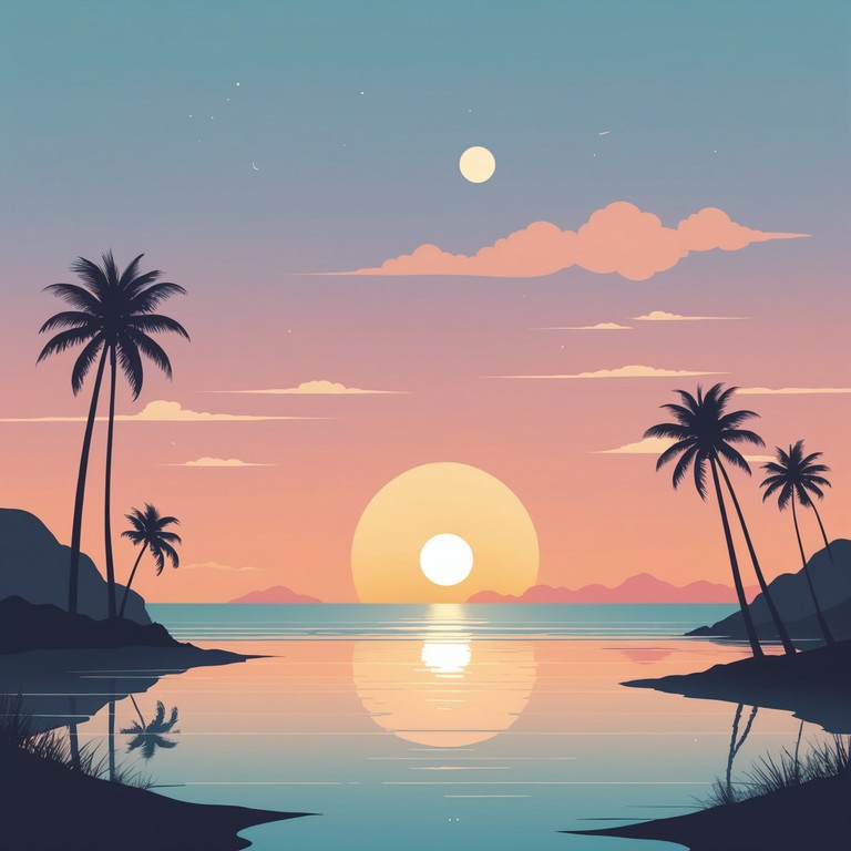 Imagine the serene ambiance of a soft sunrise over a tranquil tropical beach. The soft melodies mimic the gentle lap of ocean waves, intertwining with the peaceful morning bird songs that herald a new day. This calming composition is designed to transport listeners to a moment of peaceful solitude on a lush island paradise.