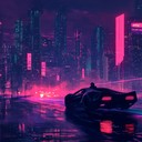 an upbeat synthwave journey through nostalgic neon lit landscapes