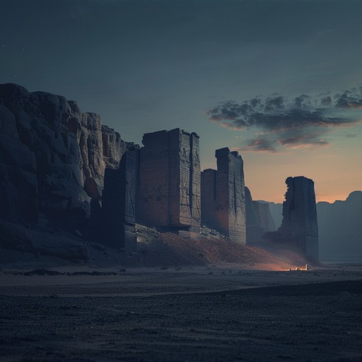 An evocative instrumental journey through an ancient desert, using haunting melodies and intricate rhythms. The result is a dark atmospheric experience blending eastern and western influences. From the whisper of distant winds to the mournful cries of traditional instruments, it paints a scene of vast, enigmatic sands.