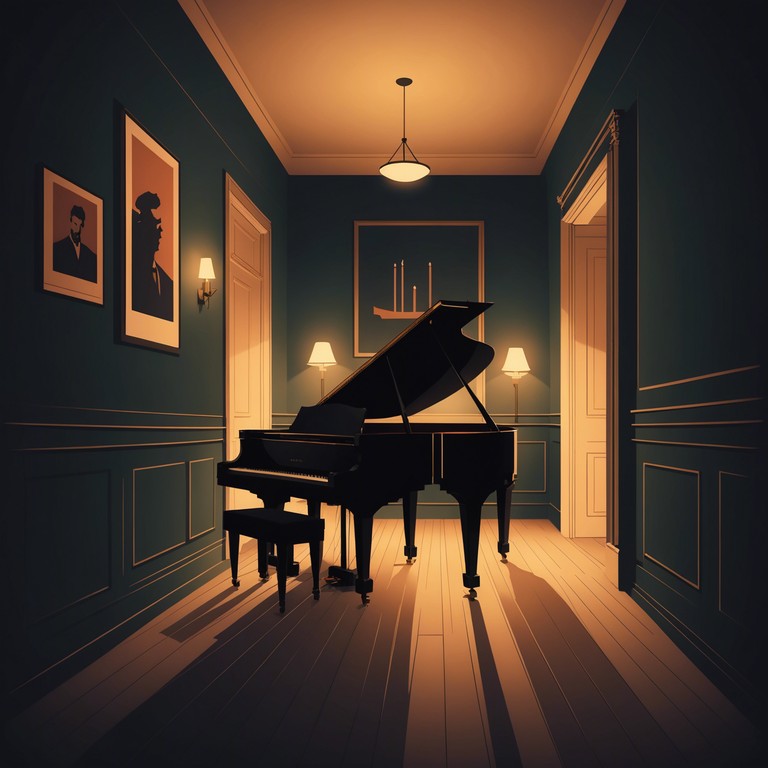 Echoes through forgotten halls brings to life the sound of a solitary piano playing in the vast emptiness of a long forgotten mansion. The composition conjures images of ghostly figures swaying to the rhythm of a melancholic waltz, weaving an atmosphere of mystery and allure.