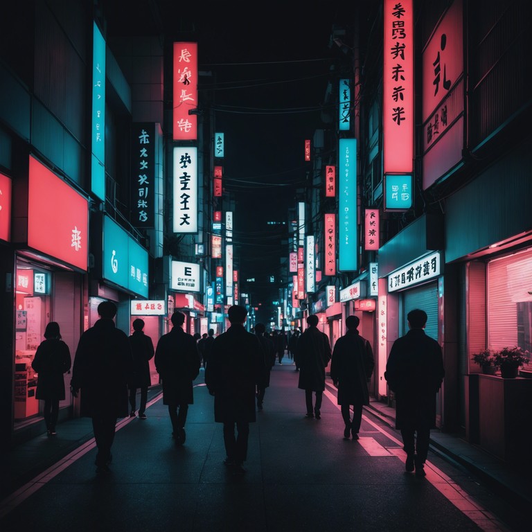 This track features a fusion of dark j pop elements, incorporating lingering tones and atmospheric sounds with modern electronic beats to create a night time feel of walking through tokyo's backstreets. Ideal for setting a mysterious yet energetic scene.