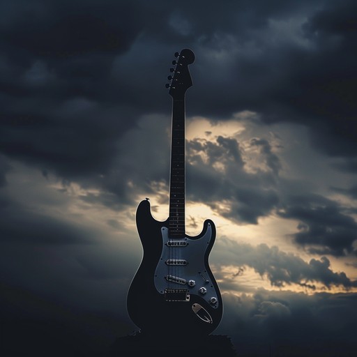 A haunting, quiet arrangement bringing together melancholic tones and eerie effects, perfectly capturing a sense of deep sorrow and introspection. Electric guitar creates layers of dark, brooding melodies, enhancing the ominous atmosphere.