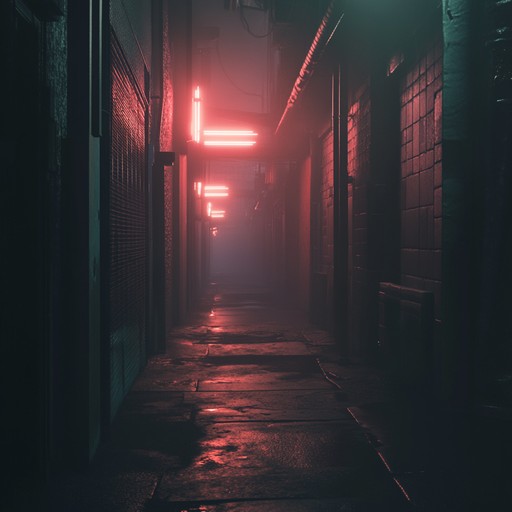 This track delves into the gritty underbelly of a dystopian cityscape, using dark, pulsating beats and echoing, haunting synth melodies. It's an exploration of the shadows and hidden corners where light barely reaches, creating a sense of foreboding that's both hypnotic and disturbing