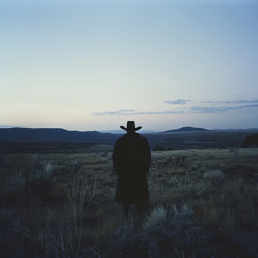 A hauntingly beautiful piece that blends deep, soulful country guitar with eerie ambient soundscapes. The track gradually builds up a sense of unsettling suspense, perfect for a cinematic western thriller. Echoing strings and subtle percussion add layers of tension and intrigue, invoking images of desolate landscapes and shadowy figures. The melody feels like a story unfolding in the ominous quiet of a secluded frontier town at dusk.