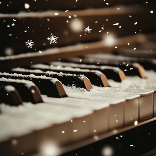 This alternative version underscores the intimate interaction between the soft piano melodies and the gentle cascade of snow, enveloping the listener in a cocoon of peaceful solitude during a winter evening.