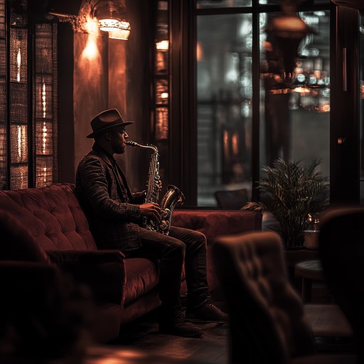 Dive into the sultry ambiance of a late night cityscape, with smooth jazz tones echoing through dimly lit lounges. Enchanting saxophone melodies capture the essence of urban allure and the serene, contemplative calm of midnight. Perfect for a cozy, dreamy night in the city.