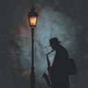 smooth jazz saxophone leading mysterious, soulful night melodies