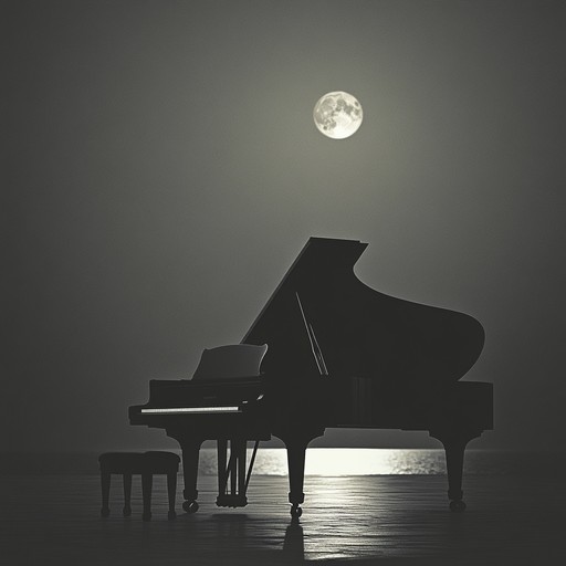 A haunting piano piece delving into the depths of solitude and introspection, enveloping the listener in a shadowy soundscape.