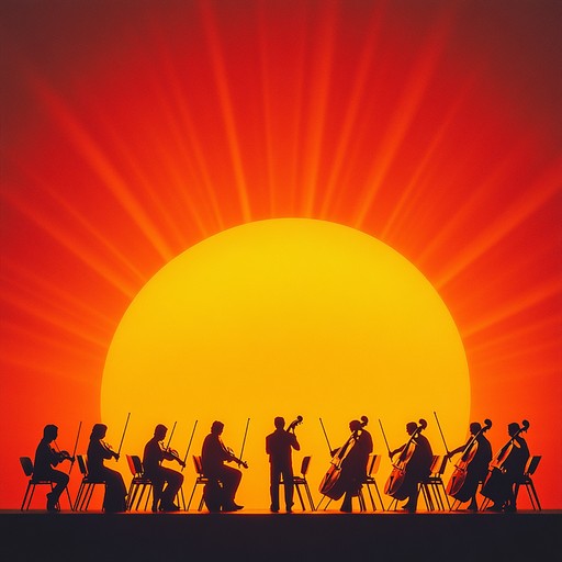 A dynamic orchestral piece that gently opens with soft strings and slowly builds with powerful brass and rhythmic percussion. This motivational soundtrack captures the energy of a rising sun, symbolizing a new beginning and filling the listener with vigor and optimism. The strong crescendos and sweeping melodies are designed to uplift and inspire.