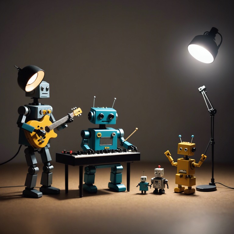 Imagine small robotic toys orchestrating a symphony in their magical world filled with gears and glittering lights. The joyous and inventive arrangement of this song offers a soundtrack to a fantastical mechano toy adventure.