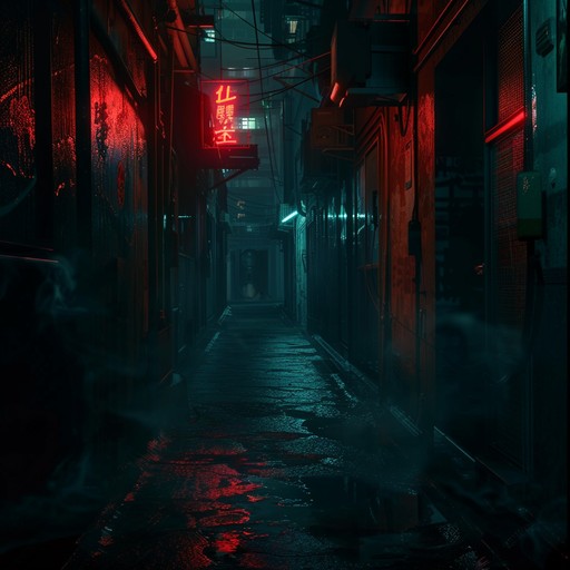 A chilling track that blends mysterious synths with haunting melodies, capturing the essence of a shadowy urban landscape. Ethereal swells and dissonant chords create an unsettling yet captivating atmosphere.