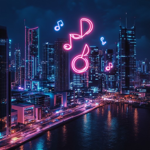 A high energy instrumental blending funky rhythms and pulsating drum and bass beats, creating an electrifying urban soundscape that captures the essence of a bustling city at night.