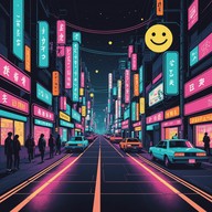 cheerful beats meet futuristic city sounds.