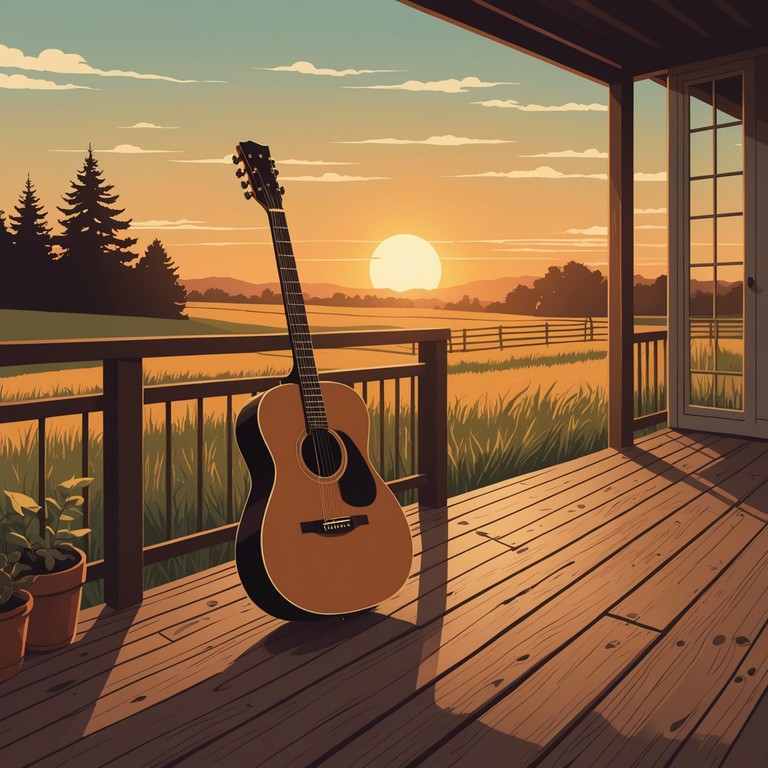 This composition transports the listener to a serene, enchanting evening in the countryside. Gentle acoustic guitar melodies intertwine with the distant calls of nature, creating a harmonious blend ideal for reflection and relaxation. The piece captures the essence of sertanejo with a sentimental, heartfelt approach, ideal for winding down after a long day or for moments of introspection.