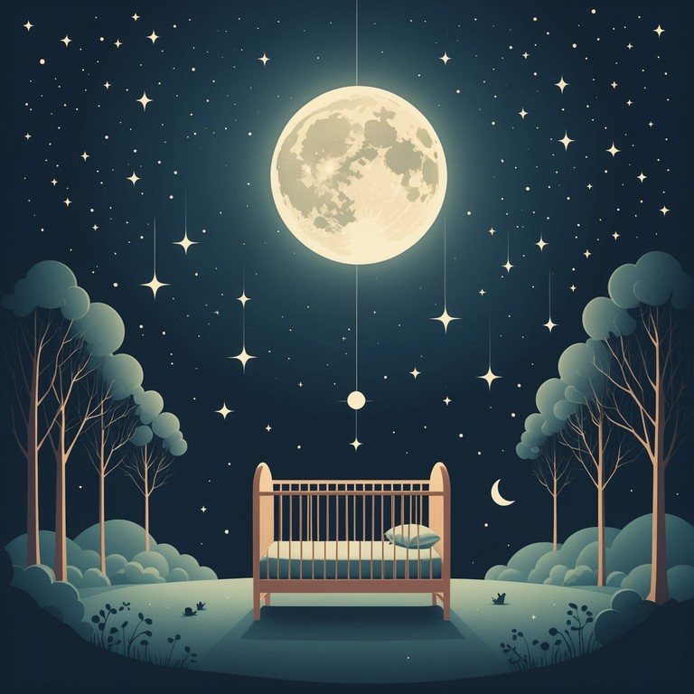 This instrumental track is crafted as a soothing lullaby that merges the gentle tones of a solo piano with a comforting rhythm, designed to lull babies to sleep with its calming melody. The piece encapsulates a serene nocturnal ambiance, creating an audio cradle of softness and warmth.