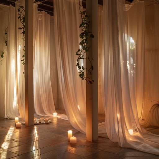 Imagine a piece crafted with soft plucking of guitar strings and subtle ambient noises to emulate the feeling of a quiet, love filled night. Perfect as an acoustic backdrop for a peaceful romantic dinner at home