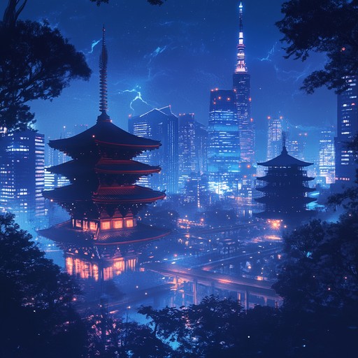 Experience meditative sounds through a blend of soft synth melodies and traditional japanese instrumentation, crafting an ambiance perfect for anime inspired environments.