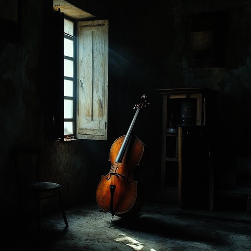 A symphony of shadows and depth, featuring a haunting cello melody that weaves through brooding and introspective passages, creating a dramatic and emotional narrative.