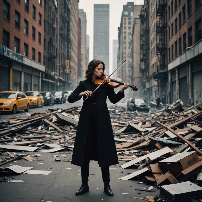 A solo violin encapsulates the essence of rebellion, starting softly and gradually escalating into a full blown, powerful anthem that symbolizes bravery and uprising against the norm. This track is designed to inspire courageous actions and resilient attitudes in the face of challenges