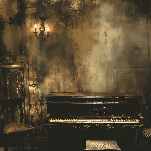 Transport yourself to a vintage cabaret. The pianist's eerie and melancholic tune evokes nostalgia and serenity, filled with mysterious undertones.