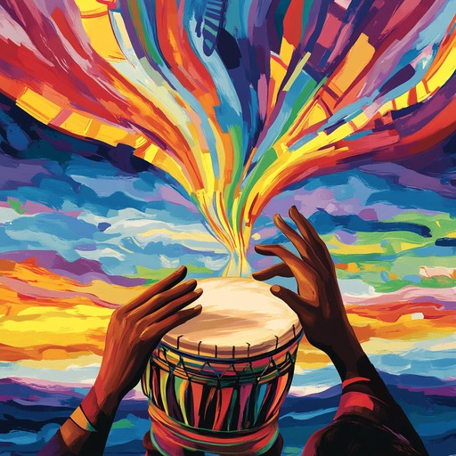 A captivating piece merging tribal percussion with melodies, symbolizing earth's heartbeat and unity.