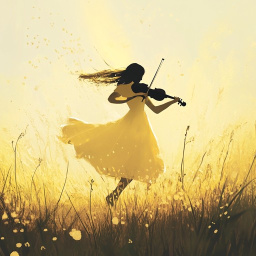 This instrumental piece is a cheerful capriccio that combines playful melodies with lively rhythms, evoking images of joyful dances and carefree moments in a sunlit meadow.