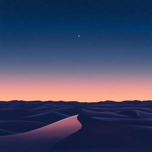 An evocative piece where the darbuka drum conjures the majestic, vast desert landscapes at twilight, blending ancient rhythms with modern ambient textures. This instrumental story captures the essence of a serene yet powerful night under middle eastern skies.