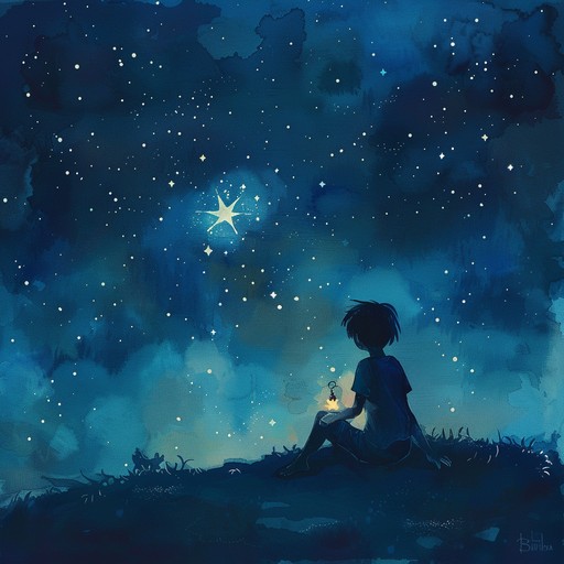 This calming and gentle instrumental features a sweet melody reminiscent of a lullaby, designed to soothe and relax the listener, mimicking the soft twinkling of stars in a night sky