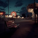 an eerie instrumental capturing a brooding carnival's mysterious ambiance.