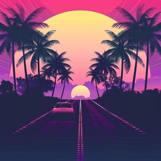 Picture yourself cruising down a neon-lit highway at dusk in a vintage sports car, the warm breeze flowing through your hair as the sun dips below the horizon. Shimmering, arpeggiated synths and pulsing bass lines evoke a sense of nostalgia and wonder, while the steady beat keeps you moving forward into the night.