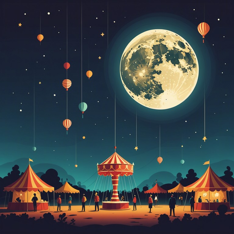 Imagine stepping through a moonlit carnival, where the thrill of the unknown merges with the seductive beats of latin jazz, creating an air of mystery intensified by whispering shadows and rhythmic suspense.