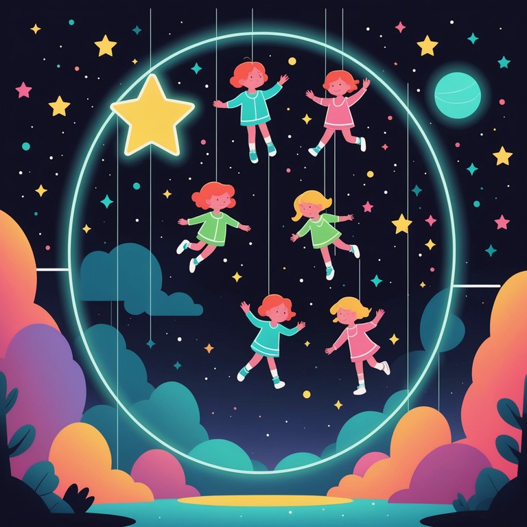 A tailor made orchestration for the future generation, starlight lullaby playground combines whimsical melodies with electronic textures to evoke a sense of innovation and childlike curiosity. This soundtrack enhances the atmosphere of a virtual futuristic playground, where children learn and explore through music and light.